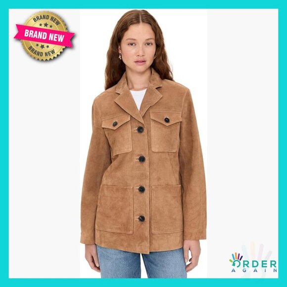 Jackets & Blazers - Classic Suede Blazer Long Chore Jacket Elegant Minimal Chic Fall Style